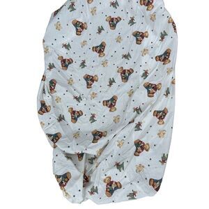 Springmaid bears blue jean teddy replacement fitted crib sheet rn#15532